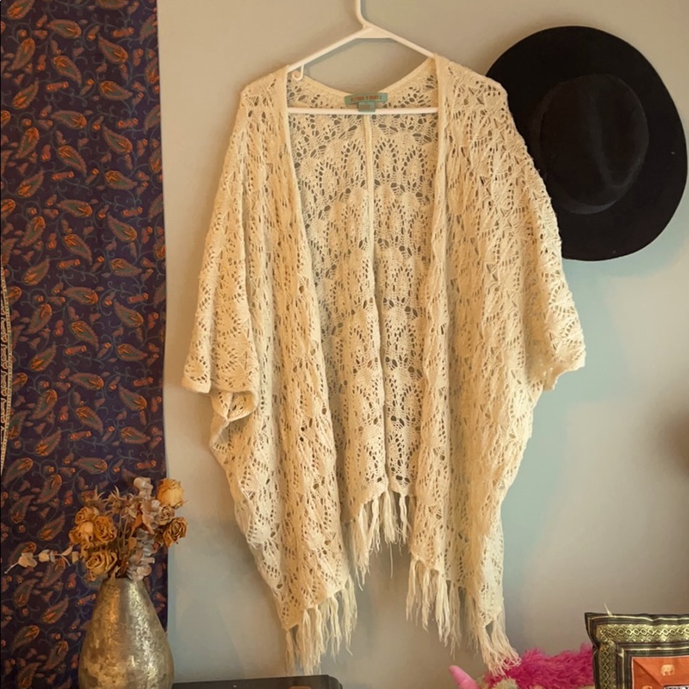 FLYING TOMATO crotchet kimono